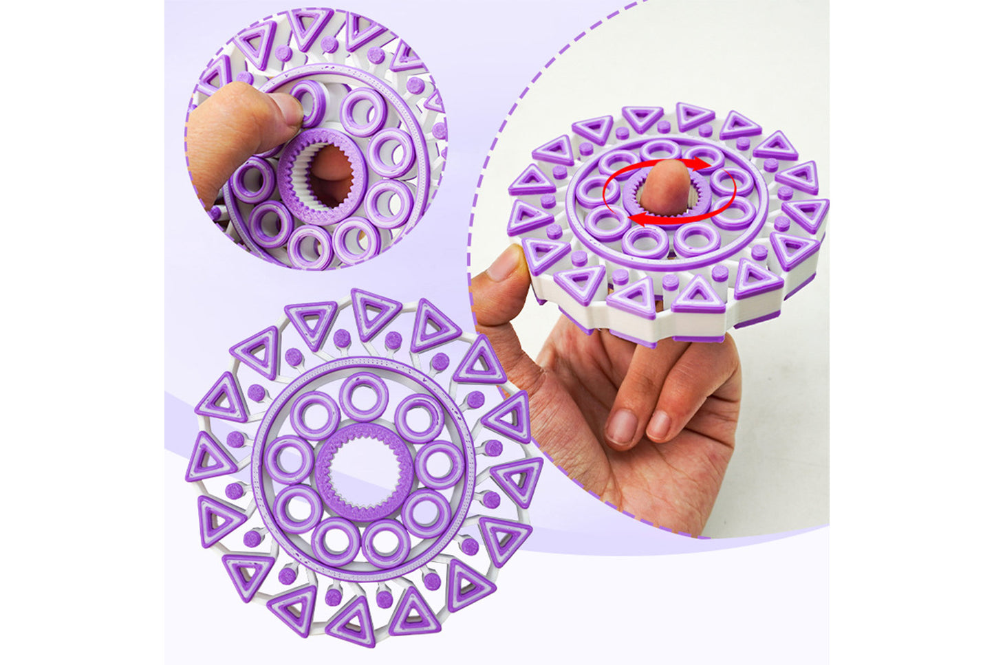 "Sharp Teeth" Stress Relief Spinning Top