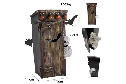 **Halloween Mummy Toilet Ornament | Horror and Funny Desktop Decoration**