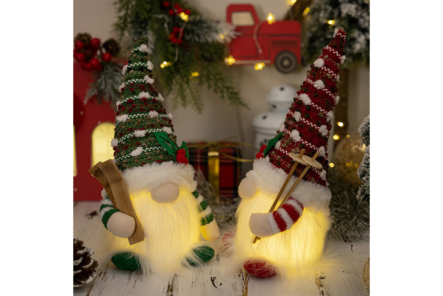 **Country-Style Glowing Rudolph Plush Toy**