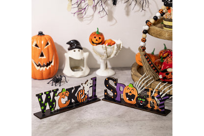 Halloween Wooden Letter Ornaments