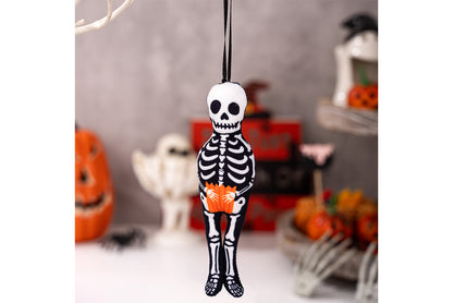**Halloween Fabric Pendant | Pumpkin Ghost Black Cat Skull Theme Decoration**