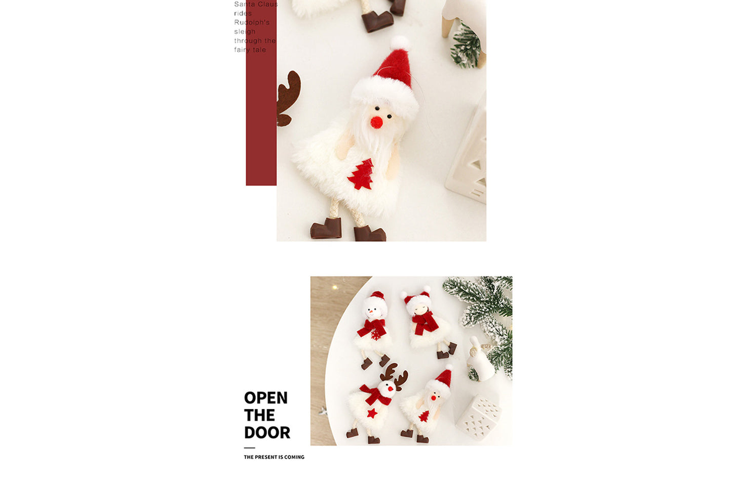 **Christmas Plush Doll Pendant Set**