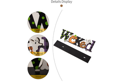 Halloween Wooden Letter Ornaments