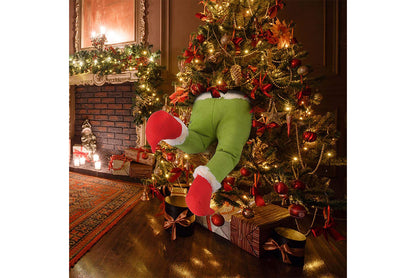**Christmas Grinch Green Prosthetic Leg Ornament**