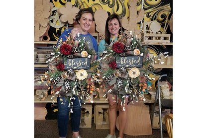Autumn Thanksgiving Wreath | Simulated Plant Door Decoration