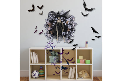 Halloween Witch Hat Skull Mesh Garland |