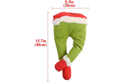 **Christmas Grinch Green Prosthetic Leg Ornament**