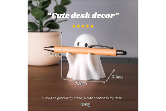 **Ghost Pen Holder Ornament | Resin Desktop Storage Creative Gift**