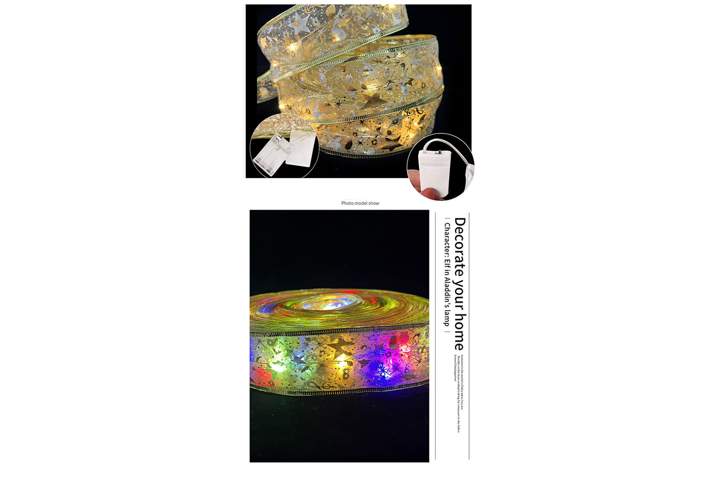 **Christmas Ribbon LED String Lights**