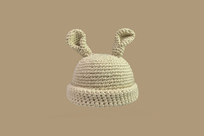 **Handmade Bunny Ear Knitted Hat (Autumn/Winter Warm Knitted Hat)**