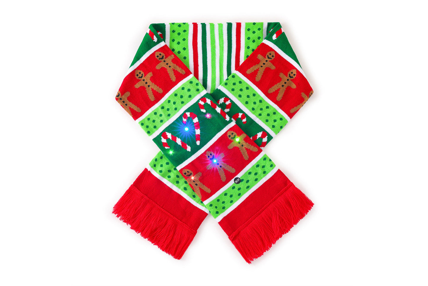 **Christmas LED Light Reindeer Jacquard Scarf**