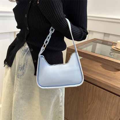 Solid color chain women's bag