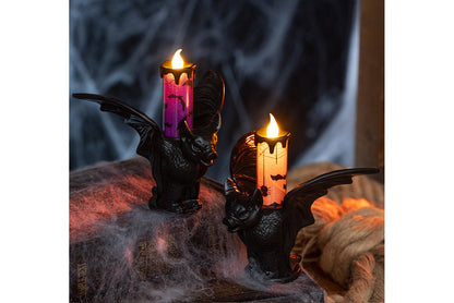 **Halloween LED Electronic Candle | Bat-Shaped Decorative Night Light**