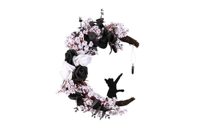 Halloween White Flower, Black Rose