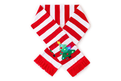 **Christmas LED Light Reindeer Jacquard Scarf**