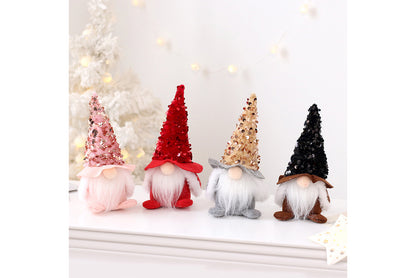 **Sequined Faceless Santa Claus Doll (18*8CM)**