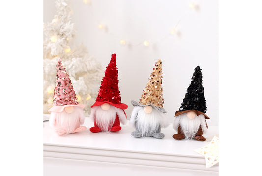 **Sequined Faceless Santa Claus Doll (18*8CM)**