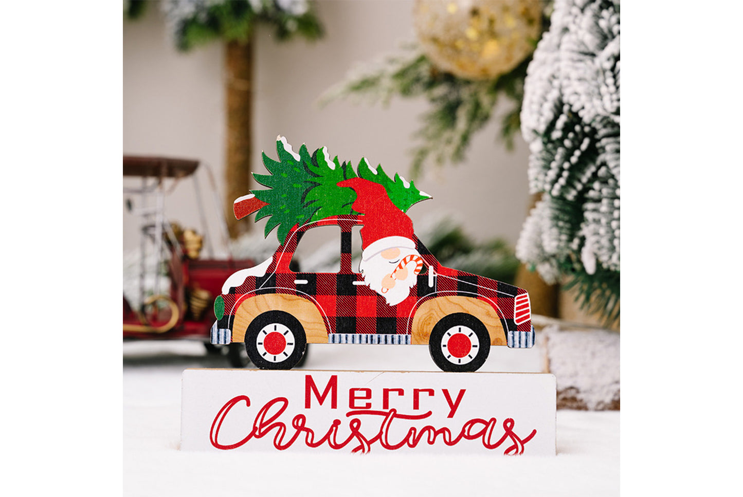 **3D Dwarf Wooden Christmas Ornament**