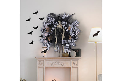 Halloween Witch Hat Skull Mesh Garland |