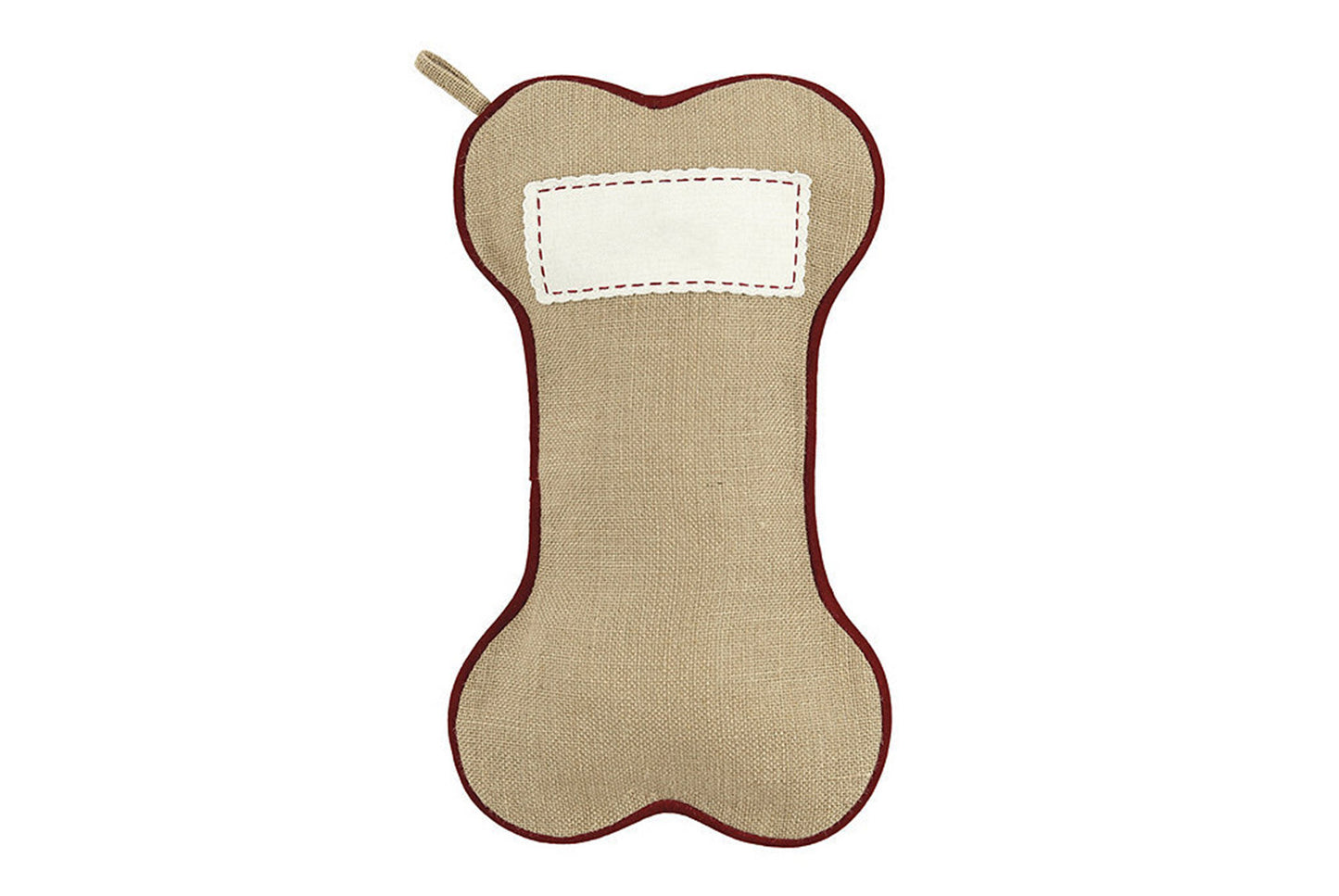 **Christmas Jute Dog Bone Stocking Gift Bag**