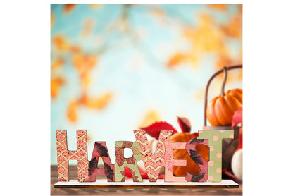 Thanksgiving Wooden Ornaments | Creative Alphabet Print Desktop Decoration