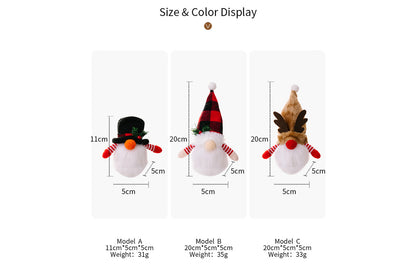 **Christmas Cute Rudolph Light-Up Faceless Doll Ornament**
