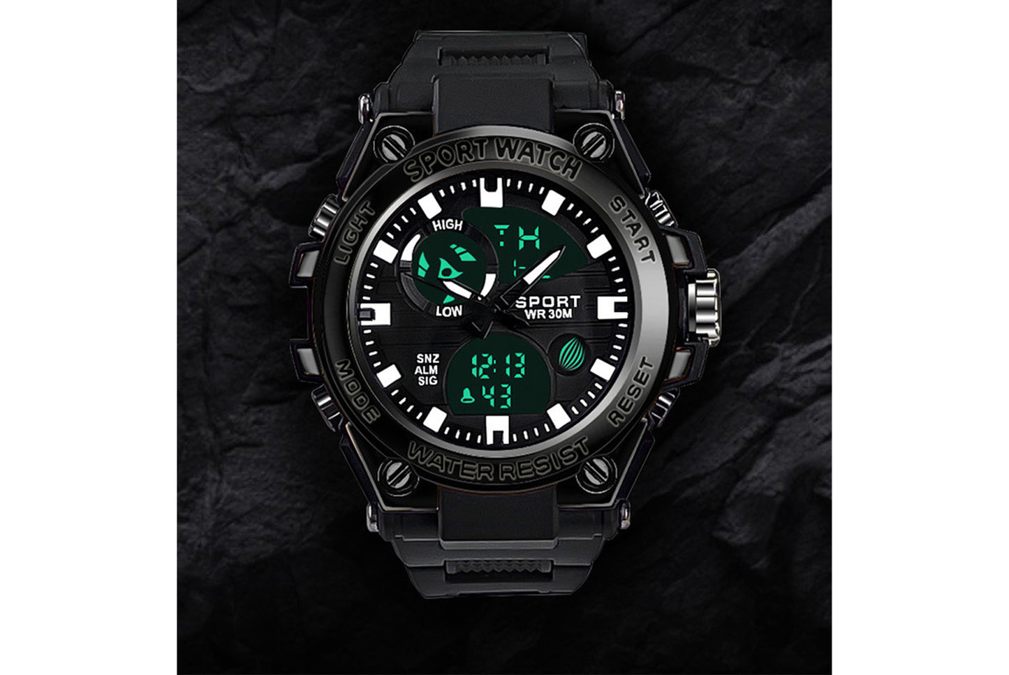 Waterproof sports electronic watch
