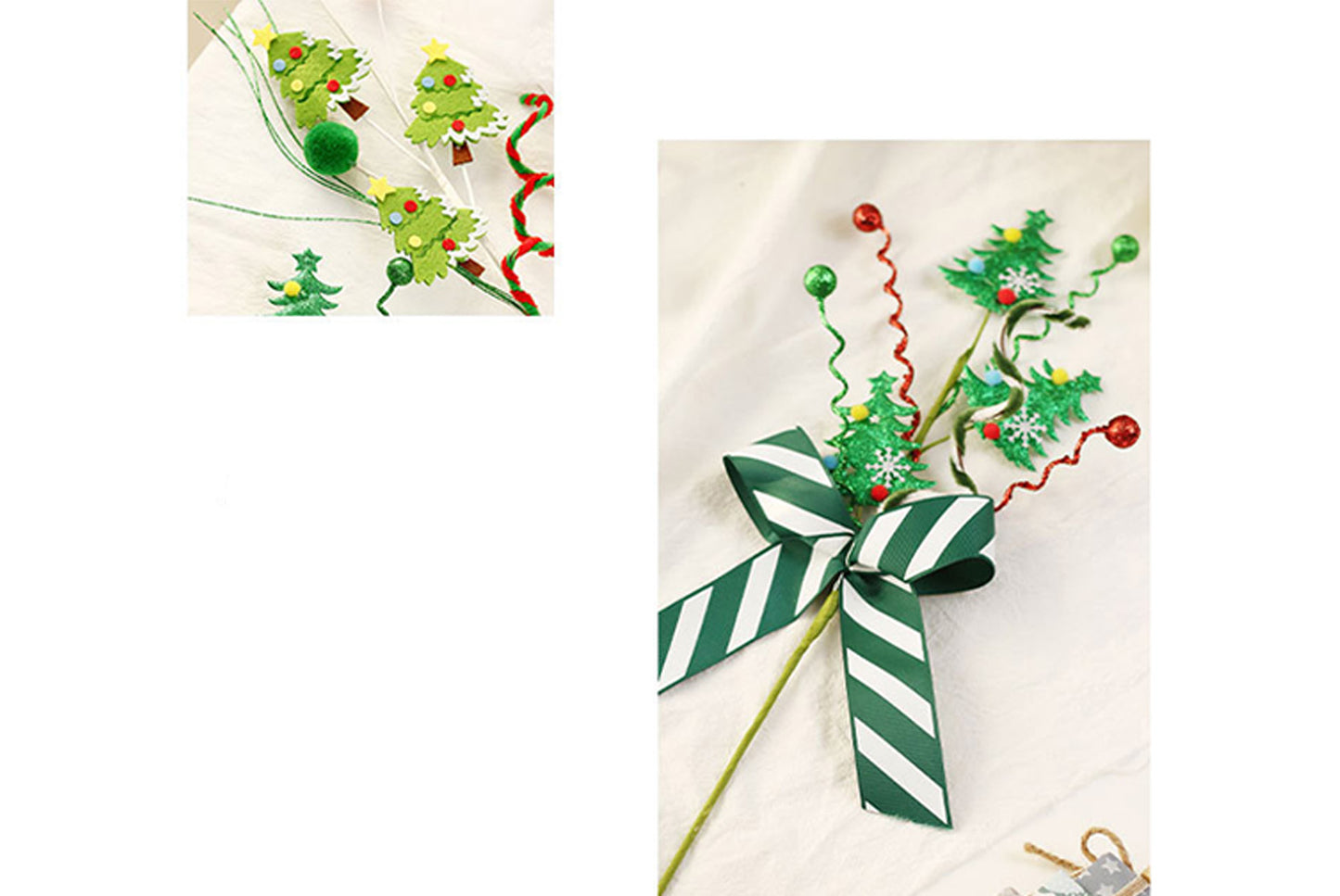 **Christmas Tree Card Bouquet Decoration Set (45cm)**