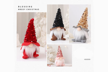 **Sequined Faceless Santa Claus Doll (18*8CM)**