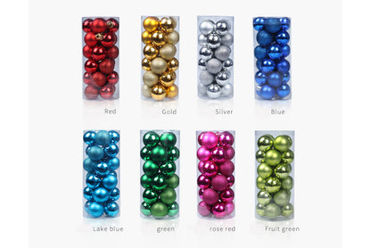 **3cm Christmas Ball Ornament Set (24 pieces)**