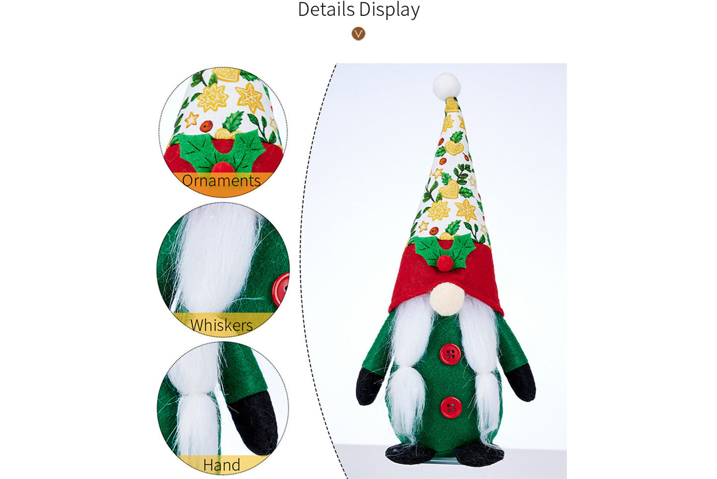 **Christmas No-Face Rudolph Doll Figurine**