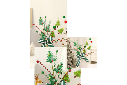 **Christmas Tree Card Bouquet Decoration Set (45cm)**