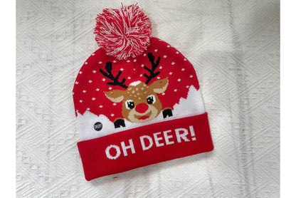**Christmas Light-Up Wool Hat (Winter Warm Jacquard Knit Hat)**