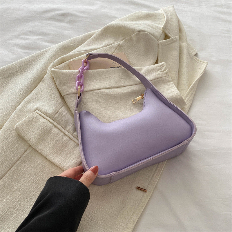 Solid color chain women's bag