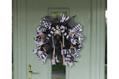 Halloween Witch Hat Skull Mesh Garland |