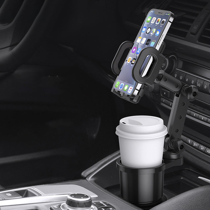 Car two-in-one mobile phone cup holder