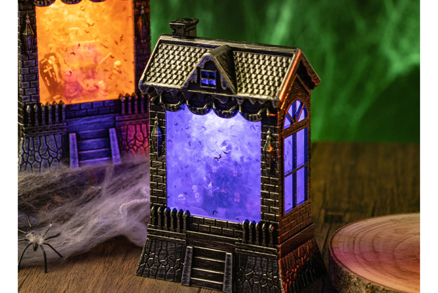 **Halloween LED Light-Up Wind Lantern | Ghost Festival Scene Decoration Props**