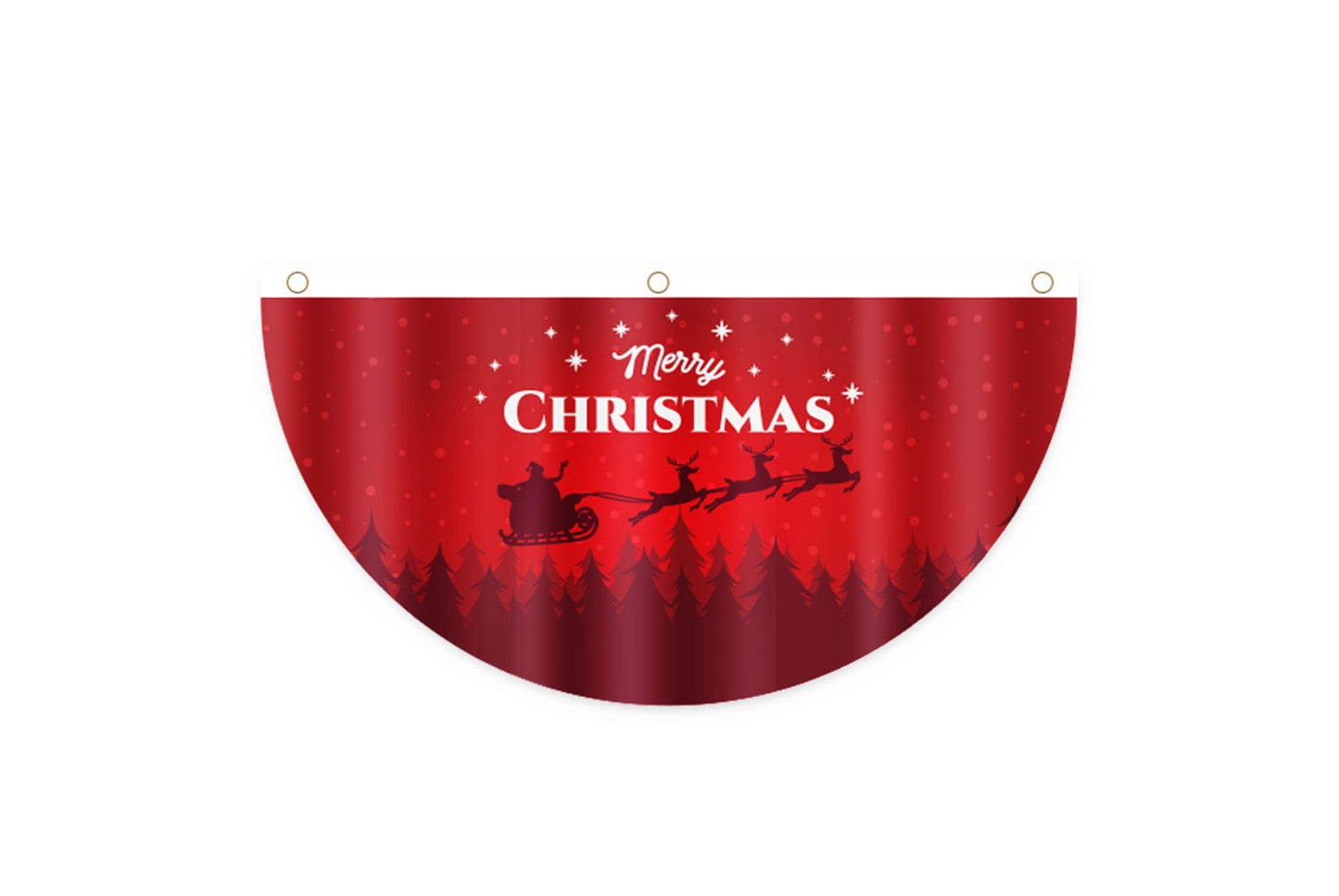 **Christmas Fan-Shaped Flag Outdoor Decoration**