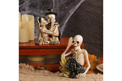 **Halloween Cartoon Skeleton Figure | Funny Resin Decoration**