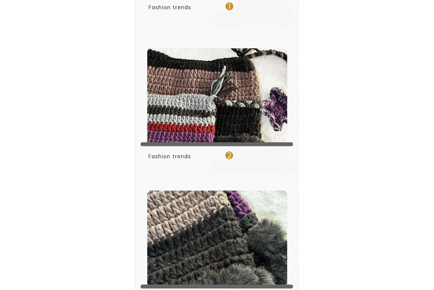 **Hand-Crossed Five-Pointed Star Cat Ear Knitted Hat (Sweet and Warm Wool Hat)**