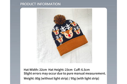 **Christmas Light-Up Wool Hat (Winter Warm Jacquard Knit Hat)**